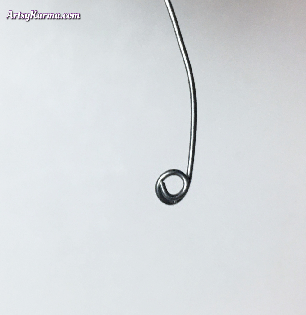 Create a jump ring for the end of your crystal spiral