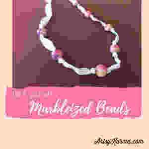 diy marbleized beads