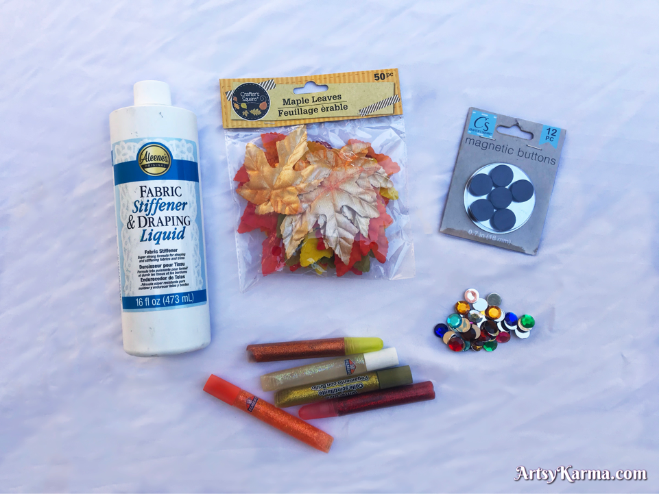 Supplies for your diy leaf decor