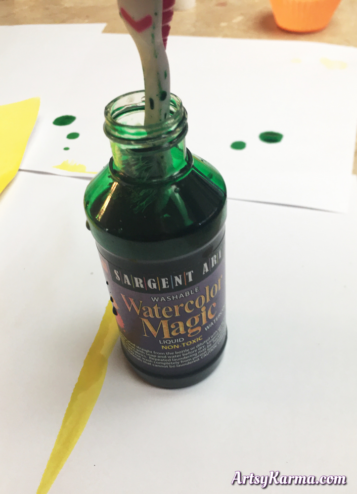 Splatter Paint using a Toothbrush