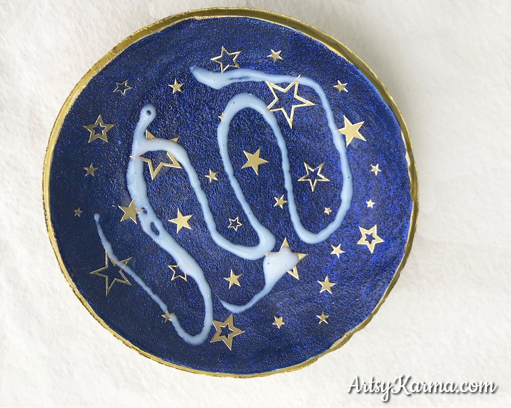 final glaze of the diy ring dish