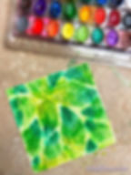 Mixed media background idea using texture and watercolors