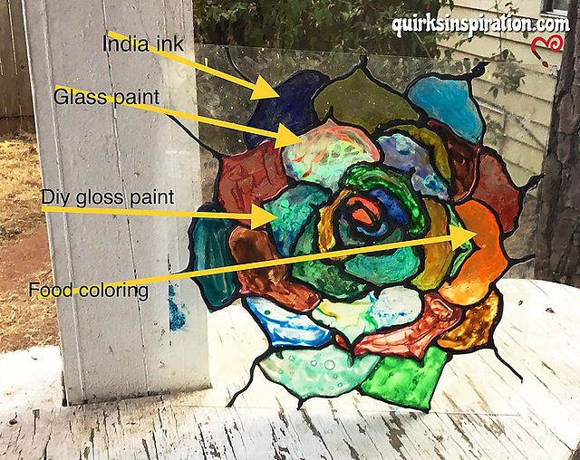 DIY Faux Stained Glass Using Inks