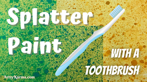 Splatter Paint using a Toothbrush