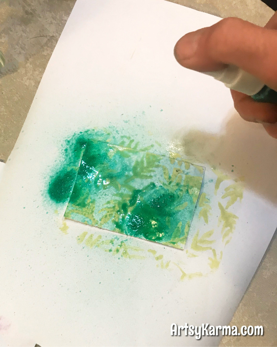 inking as a resist with acrylic paints