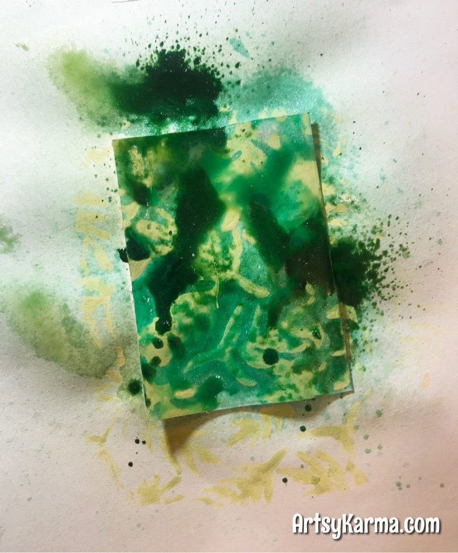 how to do an acrylic and ink resist