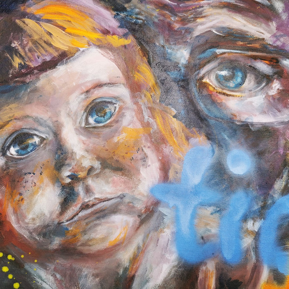 Miniaturbild: großes Detail Gemälde Generation Malerei Nadine Sommerauer