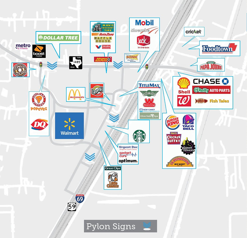 Caney Crossing Retailer Map