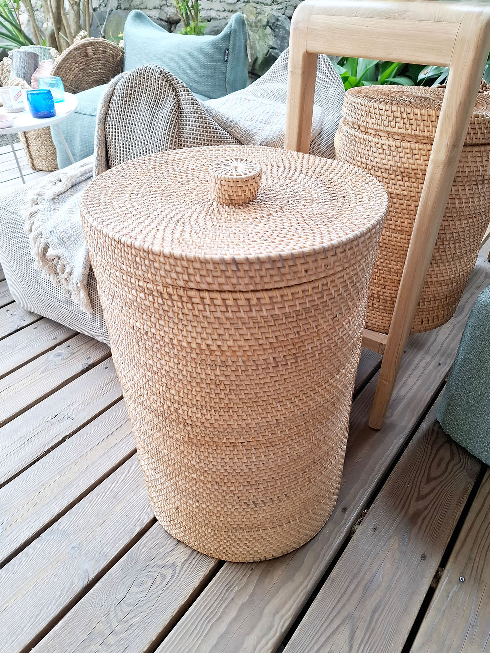 Panier à linge naturel