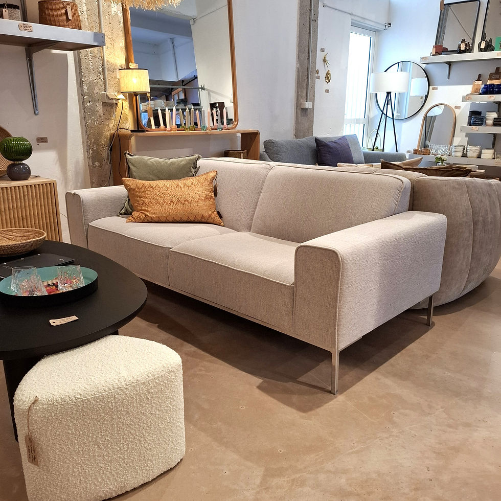 Canapé 3 places tissu beige -20%