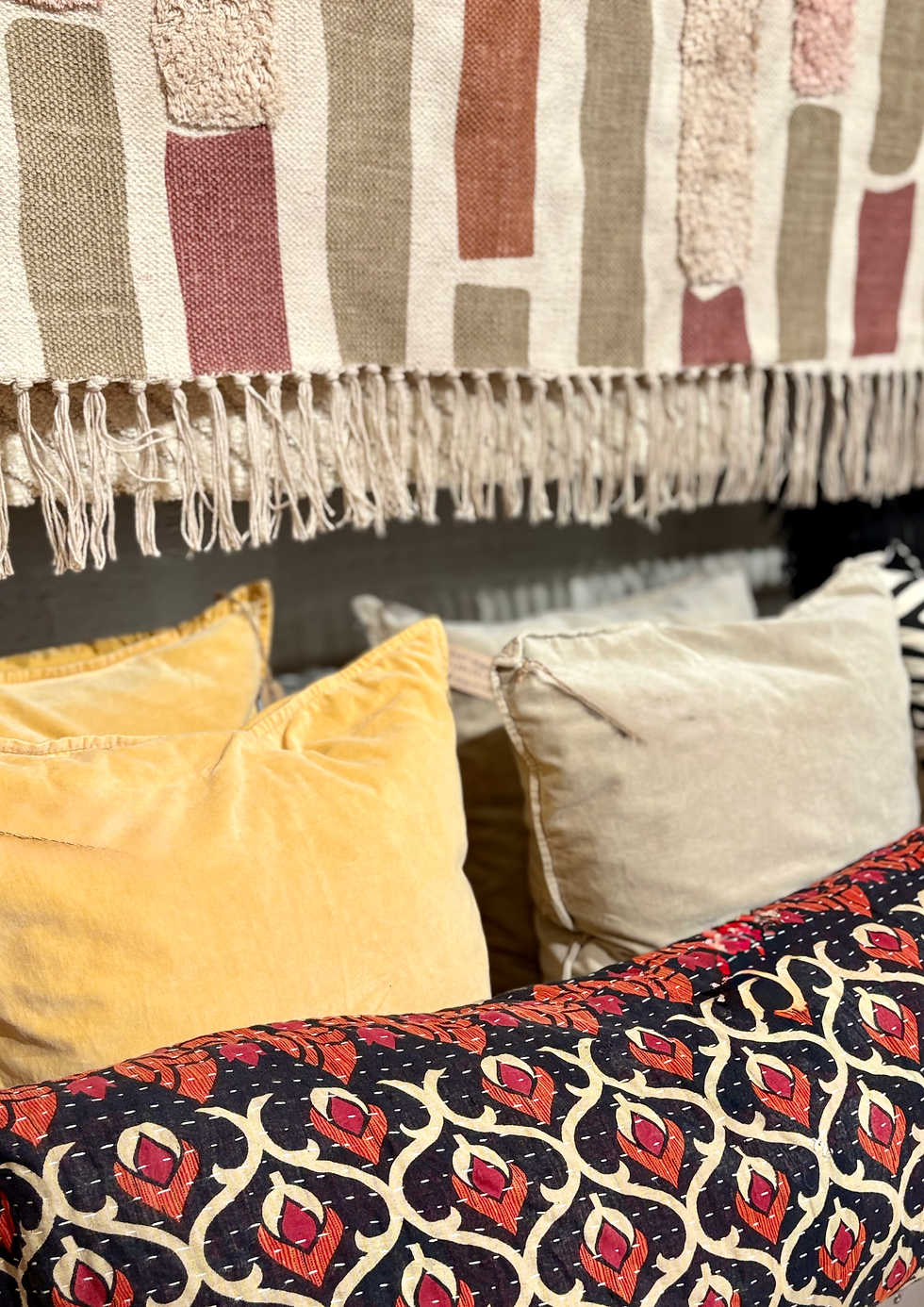 Coussin en velours -30%