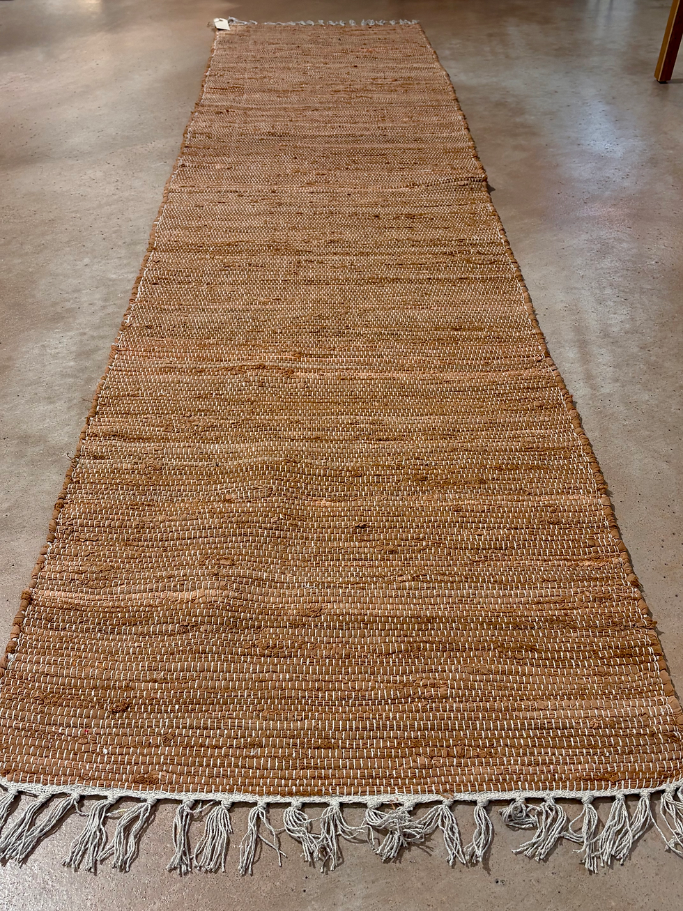 Tapis en coton terracota