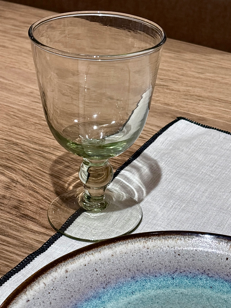 Verre à pied transparent
