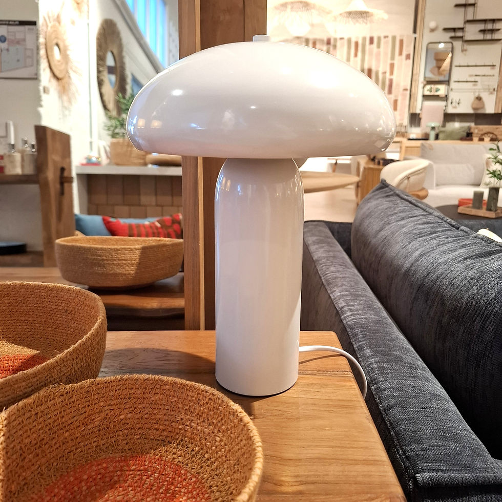Lampe en métal blanc
