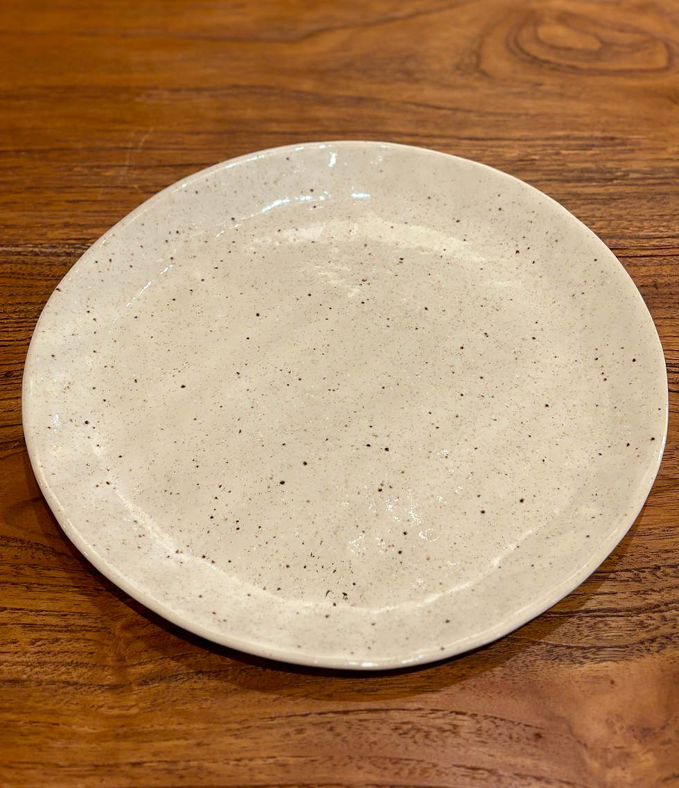 Assiette nougat brillant