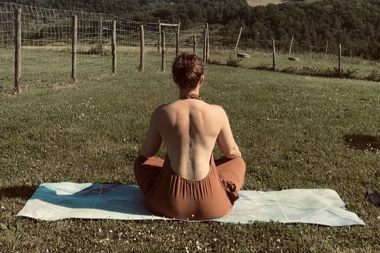 meditating in nature