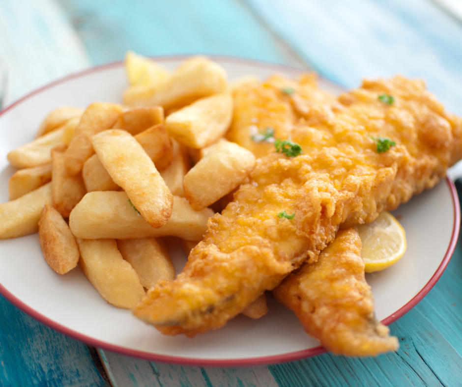 Crispy hake and Slap chips