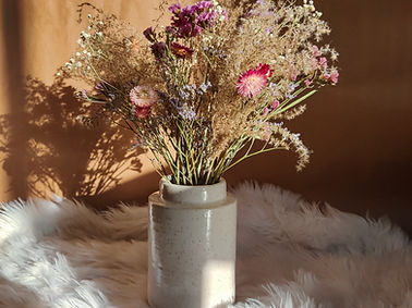 Droogbloemen met vaas van Boer Hanssens