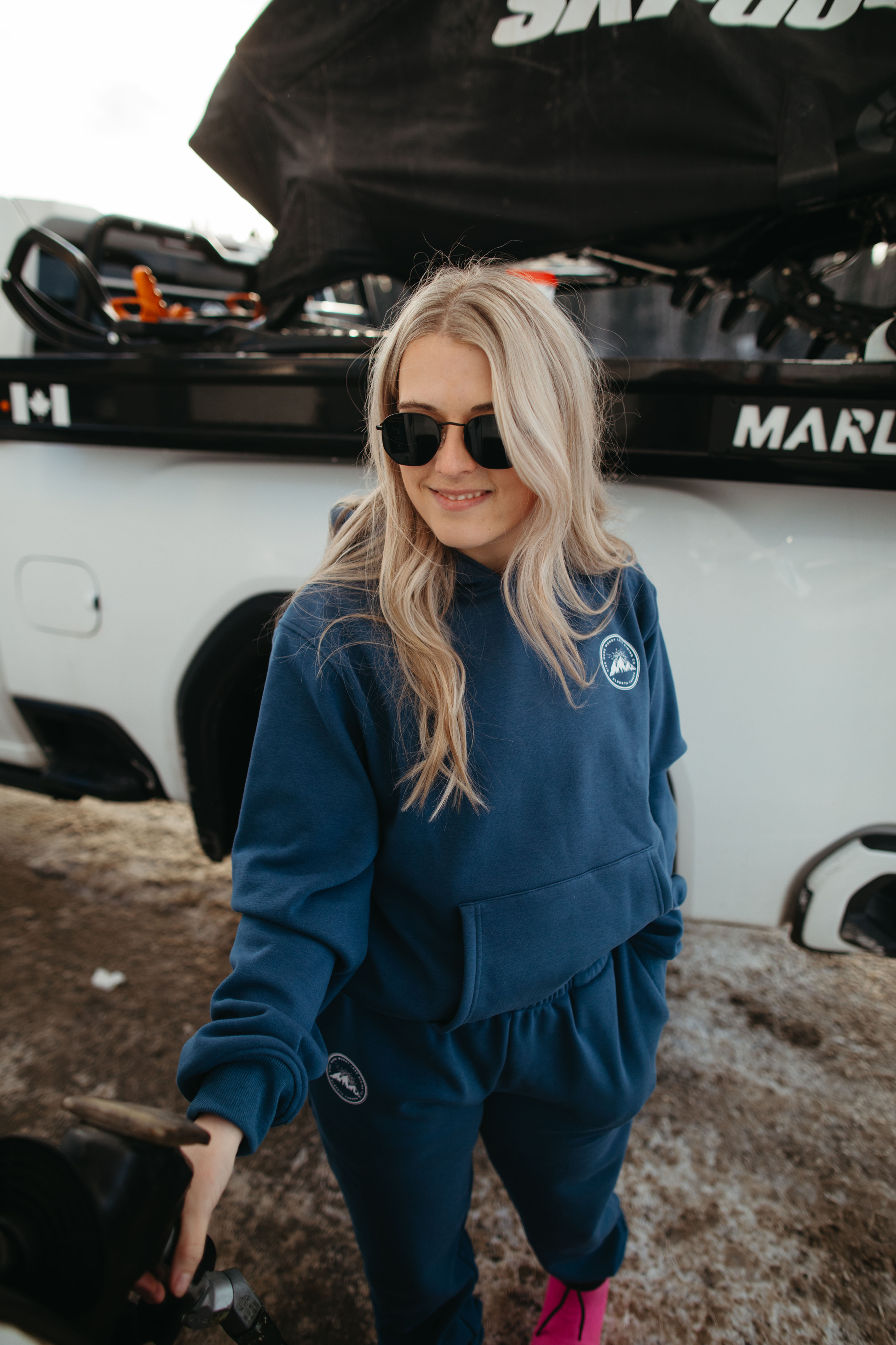 Navy RMWL logo Hoodie