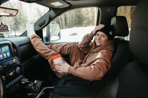 Brown RMWL logo Hoodie | Ride More Worry Less