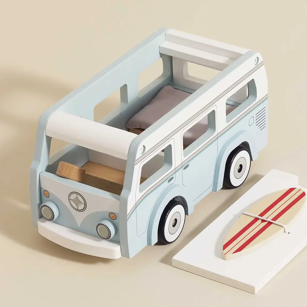 Thumbnail: top view of Holiday Camper Van Wooden Toy