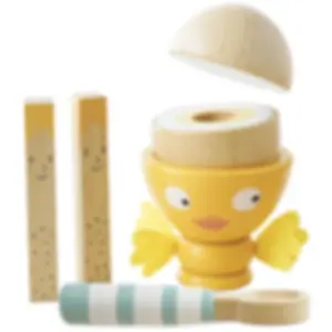egg and soliders unisex wooden toy for children