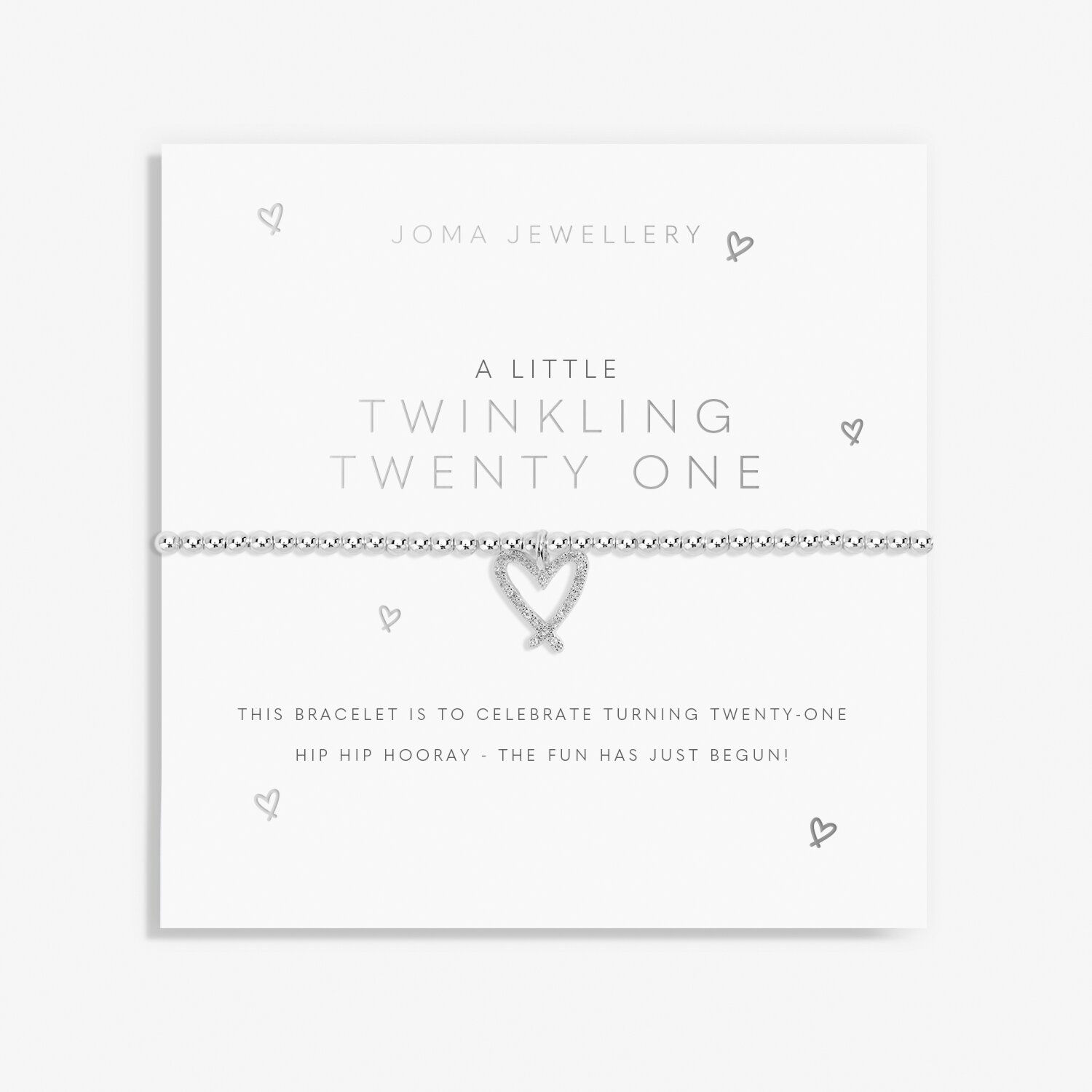 Joma Jewellery A Little Twinkling Twenty One Birthday Bracelet