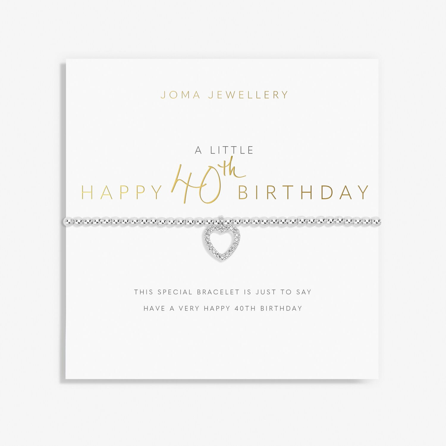 Joma Jewellery A Little Happy 40th Birthday Bracelet