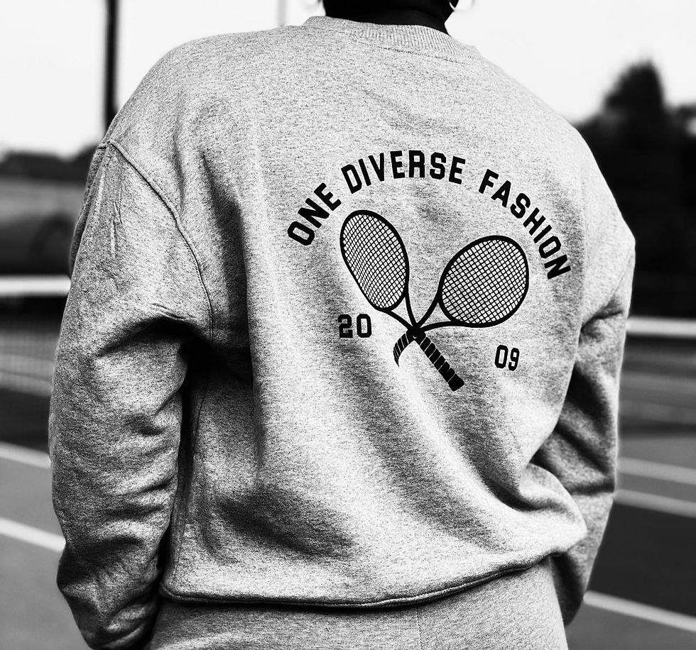 Thumbnail: ONE DIVERSE FASHION TENNIS RACKETS WIMBLEDON BLACK AND WHITE