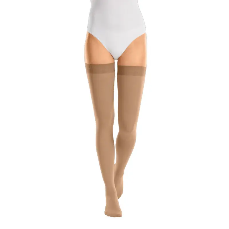 Thumbnail: Compression Stockings | Thigh High | Open Toe | Silicone Topband