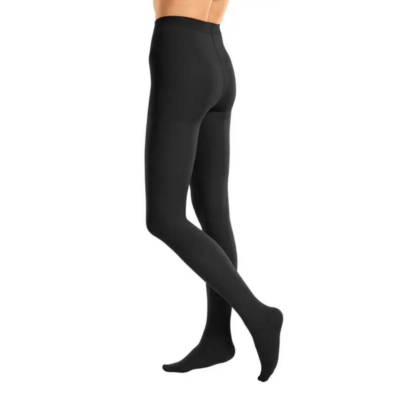 Thumbnail: Compression Stockings | Pantyhose | Open Toe | Black | mediven cotton