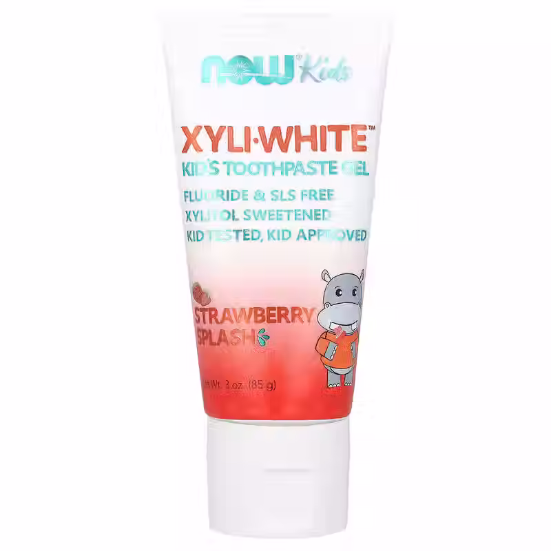 XyliWhite Gel Crema Pasta dental para Niños Kids Fresa 85gr Now Foods
