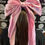 Thumbnail: HEIDI BABY PINK SATIN HAIR BOW