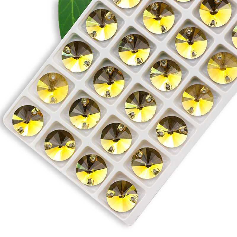 TOPAZ RESIN SEW/GLUE ON RIVOLI RHINESTONE