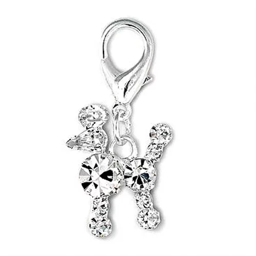 Black heart with crystal skull & crossbones necklace