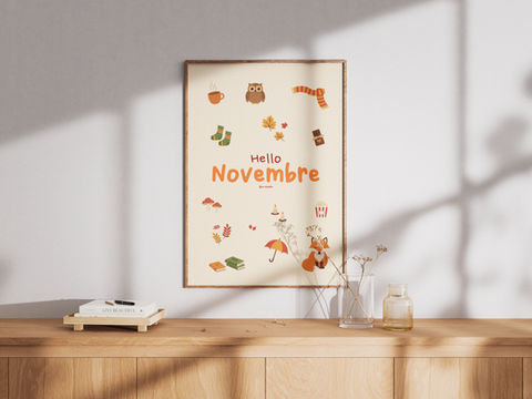 Affiche à télécharger, série Mois, Novembre