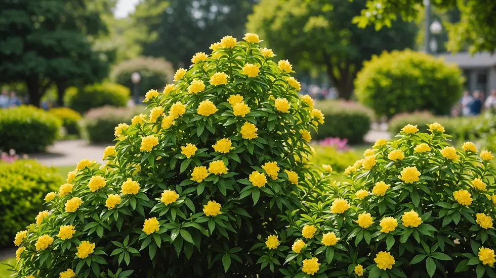 Close-up view of flowering shrub at community park, symbolizing growth and understanding.