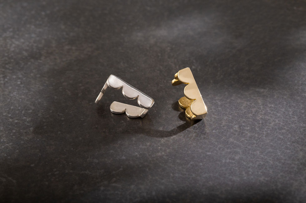 縮圖：Upset / Upturn 鬍子小姐轉折系列 黃銅耳扣/耳骨環  EarCuff