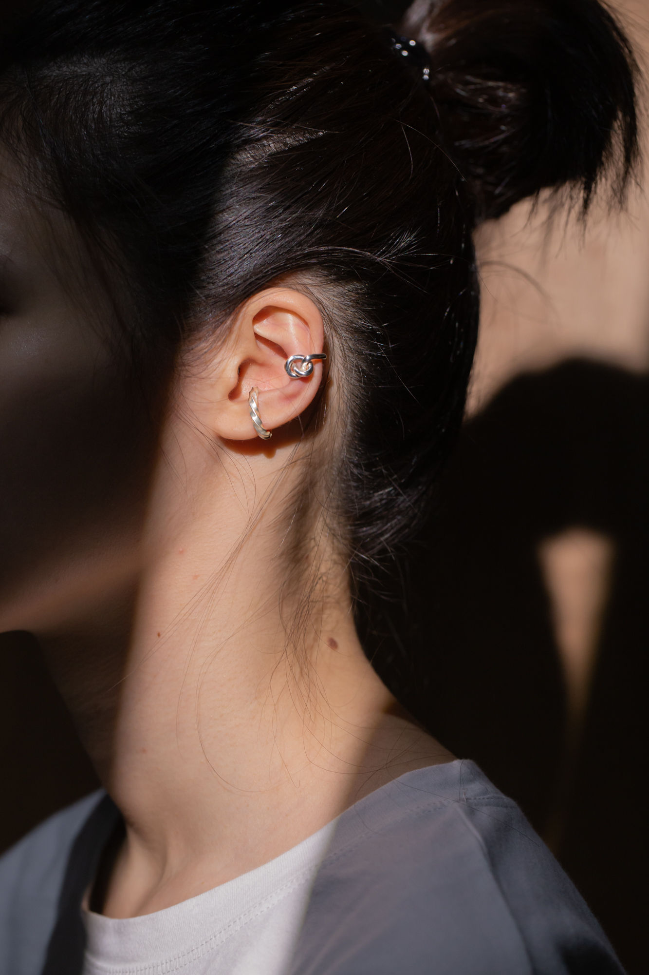 單結純銀耳扣 Knot Silver EarCuff