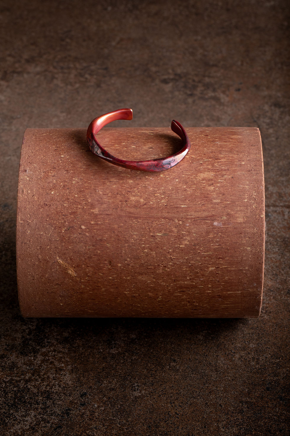 縮圖：熔岩紅 波浪紅銅手環 Wave Bangle