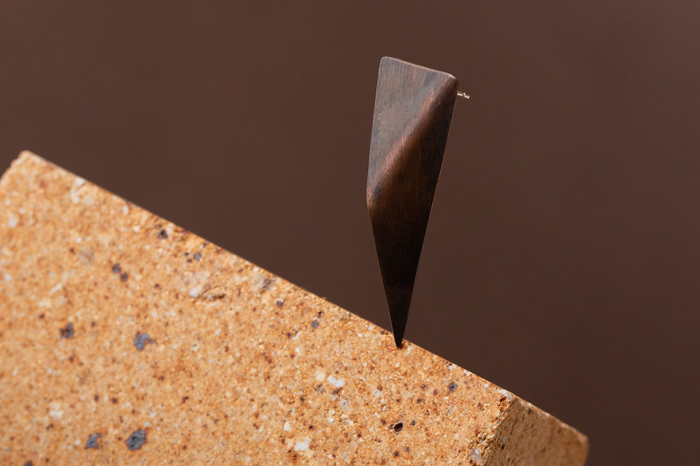 縮圖：Minimalism Sculptural Earring No.8 低限主義 地景耳環8號 (單只）