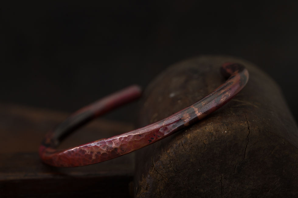 縮圖：熔岩紅 目眼紅銅手環 An Eye Bangle