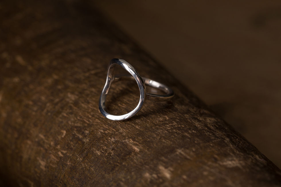 縮圖：Circular 迴圈  封閉式純銀戒指 Seal Ring