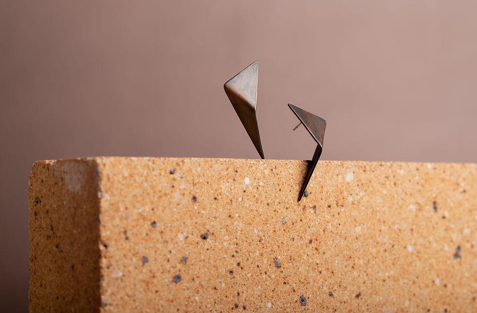 縮圖：Minimalism 低限主義 地景耳環2號  Sculptural Earring No.2