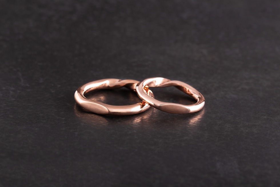 縮圖：雙面流水系列 紅銅戒指  DoubleSided Ring
