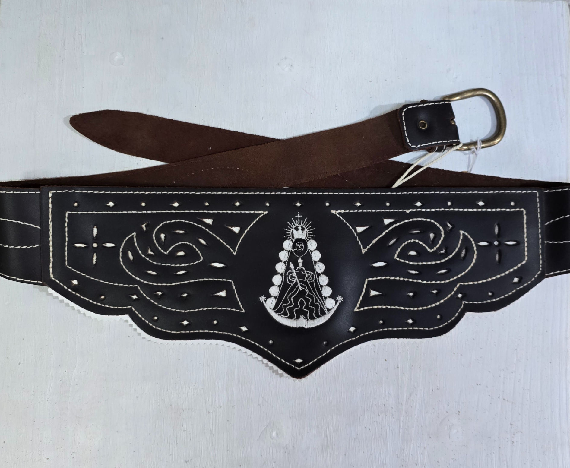 Cinturón piel Virgen del Rocío