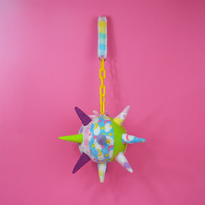 fluffy plushie spikey medieval weapon prop cosplay toy kawaii