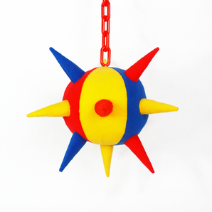 clowncore primary colour flail plushie cosplay weapon