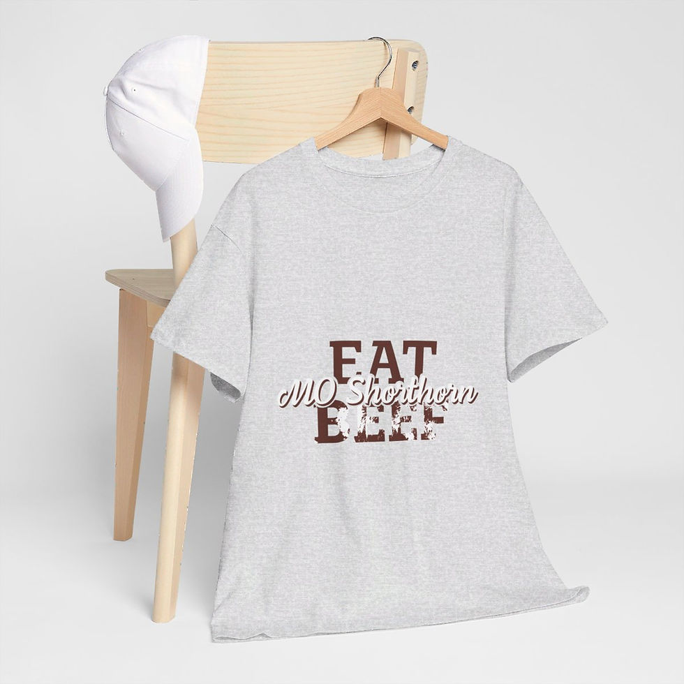 Thumbnail: Eat MO Shorthorn Beef Unisex Heavy Cotton Tee