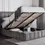 Thumbnail: Gatsby Ottoman Grey Velvet Winged Headboard Bed